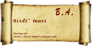 Bitó Anett névjegykártya